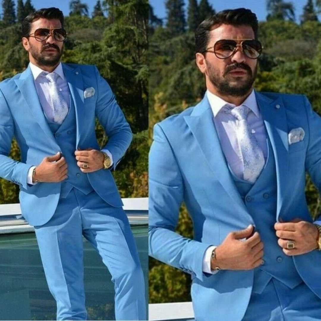 Traje Para Invitado De Boda formal de tres piezas Corte ajustado para hombre | Clásico