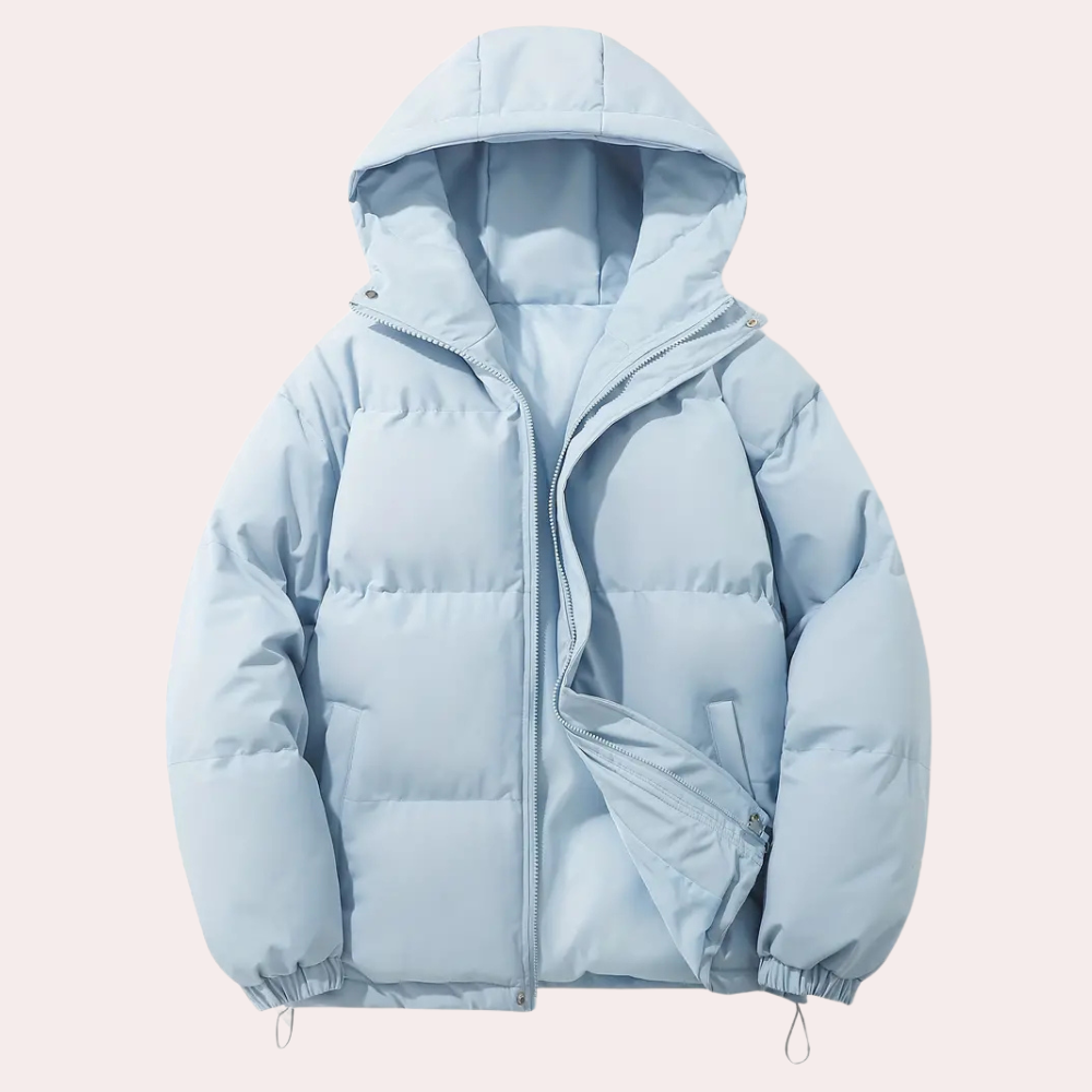 Cálida Chaqueta Acolchada con Capucha para Hombre