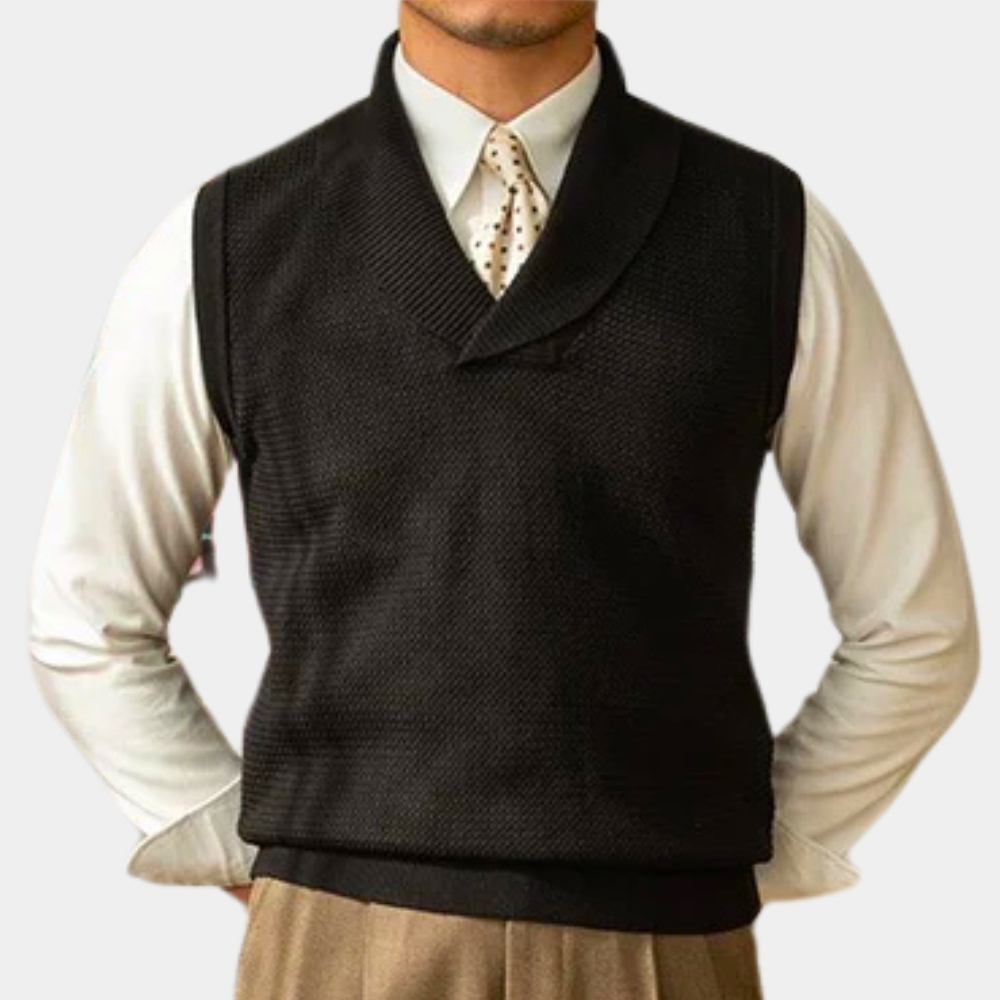 Chaleco Suéter de Punto de Moda para Hombre