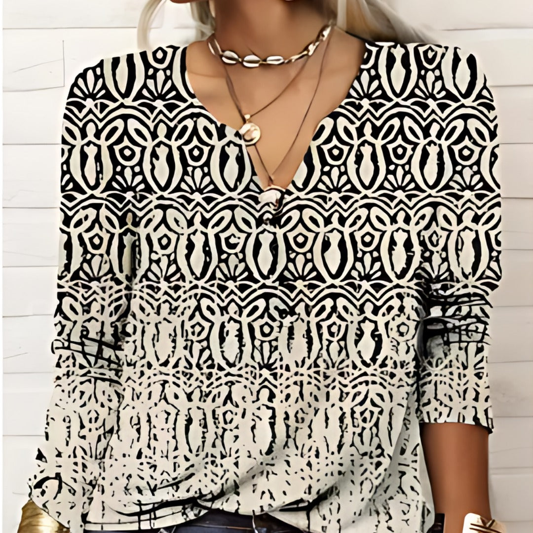 Blusa Estampada Elegante Para Mujer | Cómoda