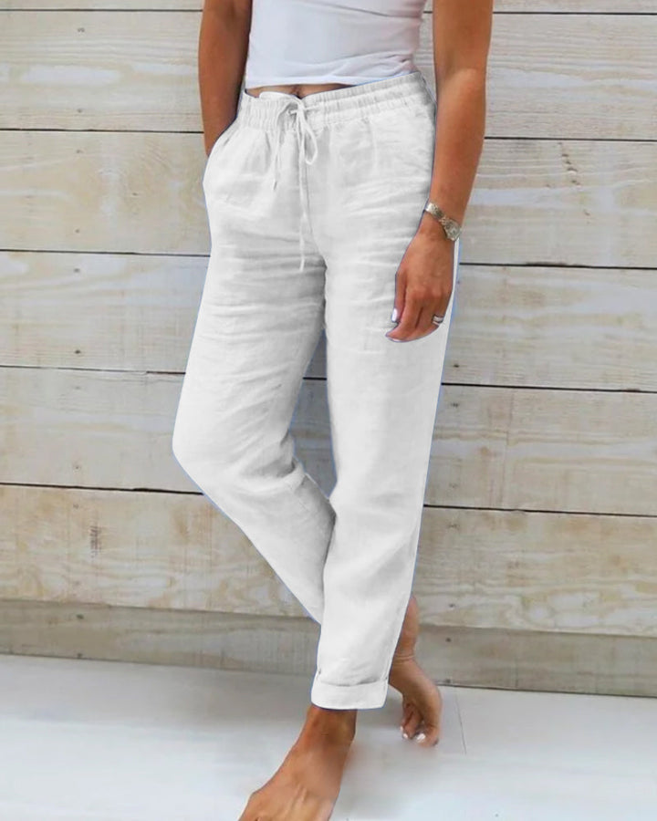 Pantalones Casuales Para Mujer Con Cordón | Verano