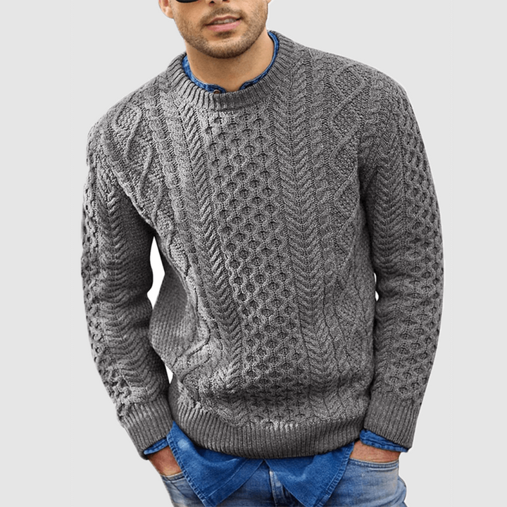 Jersey Cálido De Punto Texturizado Para Hombre | Mangas Largas