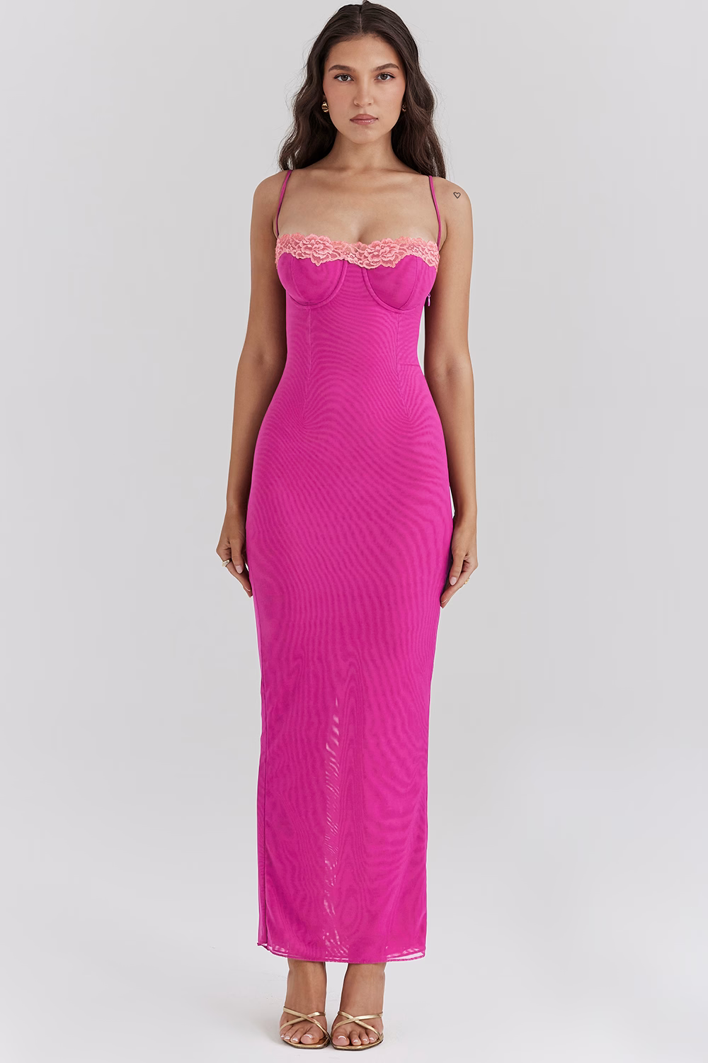 Vestido Ajustado Con Tirantes Finos Para Mujer | Midi