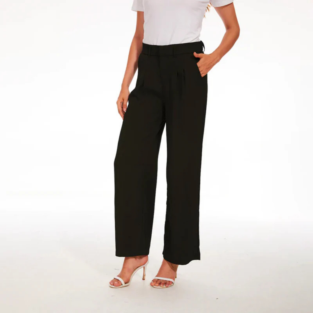 Pantalones Anchos De Cintura Alta Para Mujer | Informales