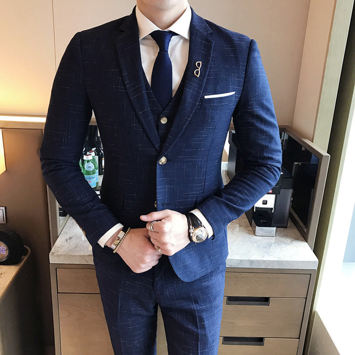 Traje Para Invitado De Boda Formal De Tres Piezas Corte Ajustado Para Hombre | Moderno