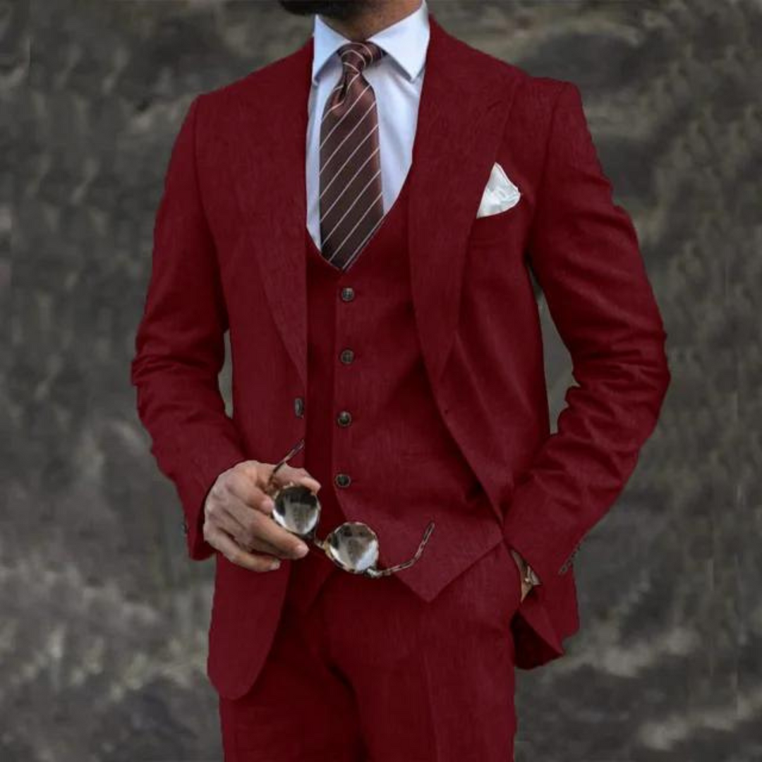 Traje Para Invitado De Boda Moderno De Tres Piezas Para Hombre | Hecho A Medida