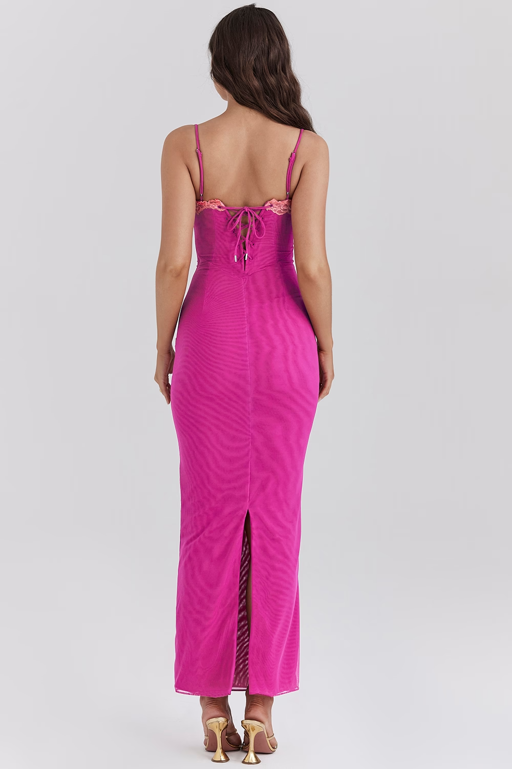 Vestido Ajustado Con Tirantes Finos Para Mujer | Midi