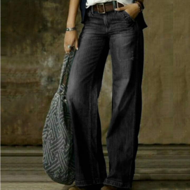 Vaqueros Vintage De Pierna Ancha Para Mujer | Cintura Alta