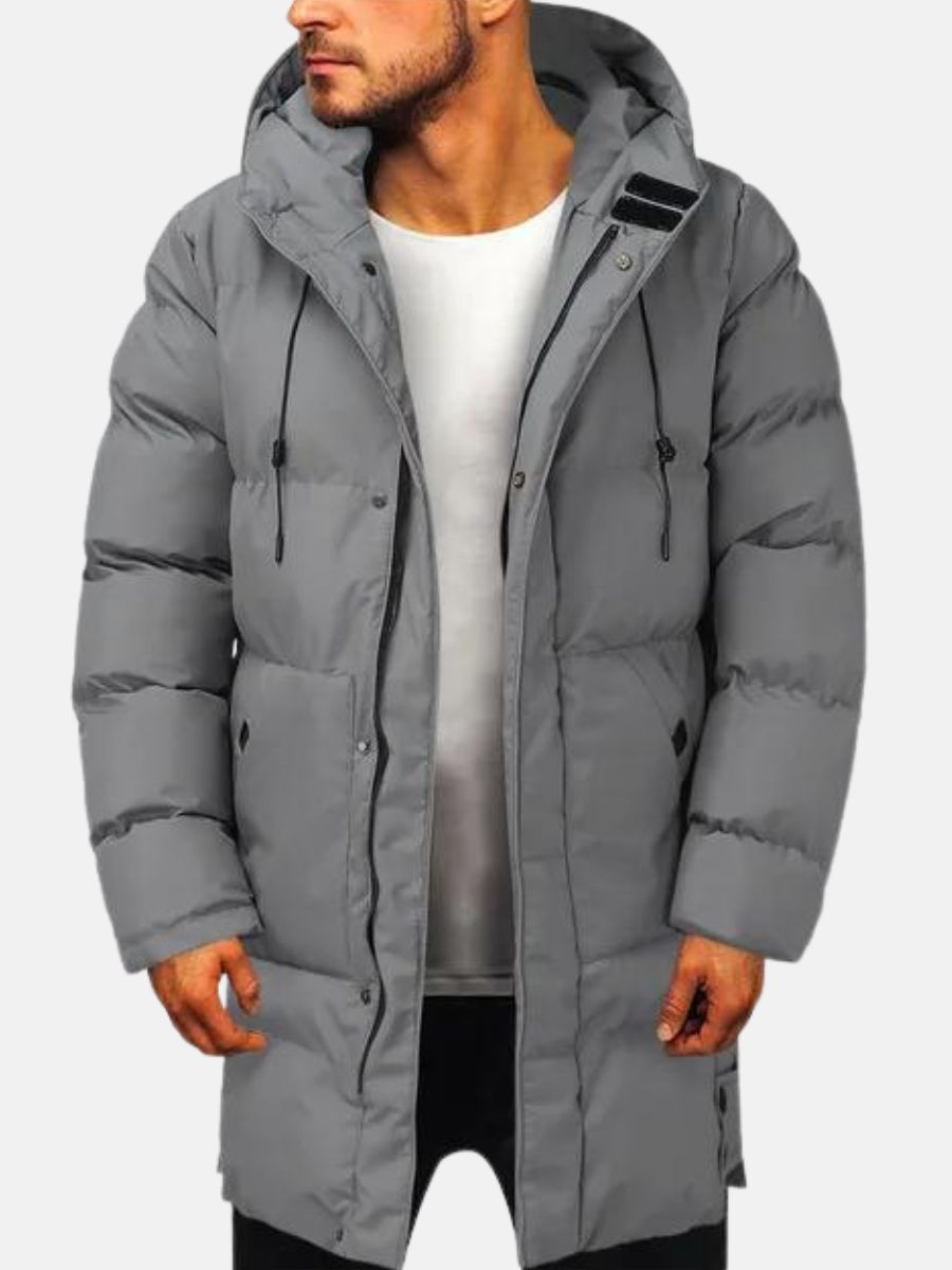 Chaqueta Larga Con Capucha Para Hombre | Cálido