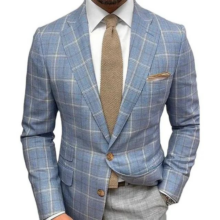 Invitado De Boda Blazer De Rayas Azules Para Hombre | Clásico