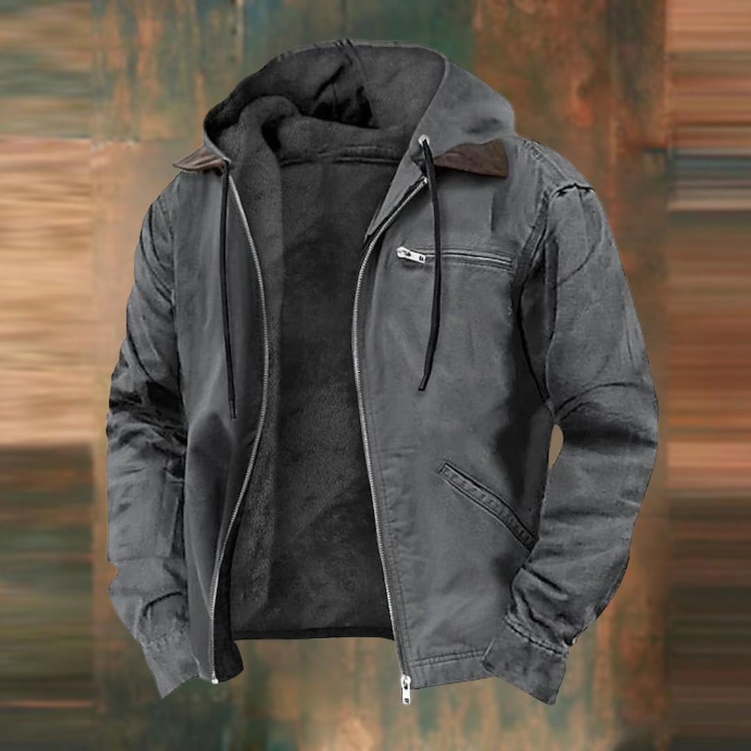 Chaqueta Con Capucha Y Cremallera Para Hombre | Abrigada
