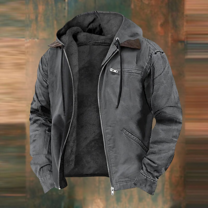 Chaqueta Con Capucha Y Cremallera Para Hombre | Abrigada