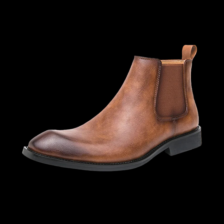 Botines De Tacón Bajo Para Hombre | Cremallera Lateral