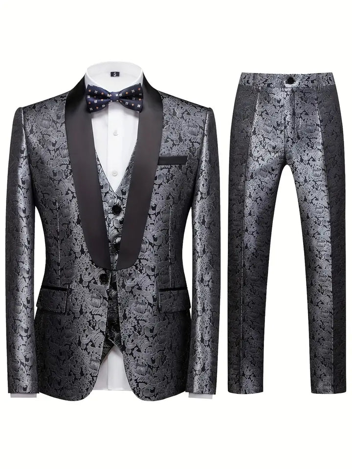 Traje De Invitados De Boda De Clásico 3 Piezas Para Hombre | Corte Ajustado