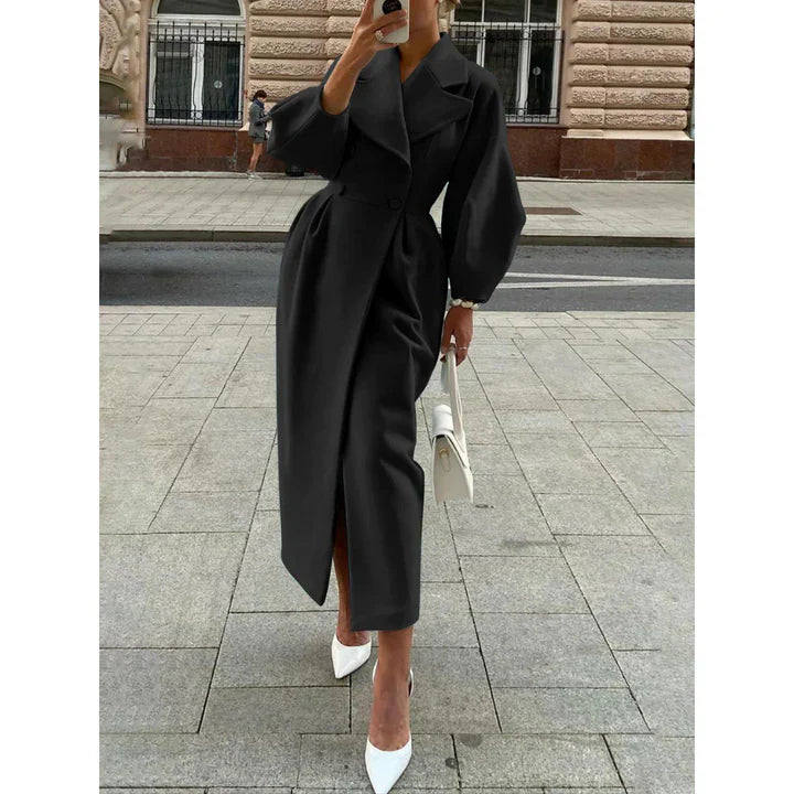 Gabardina Larga De Doble Botonadura Para Mujer | Invierno