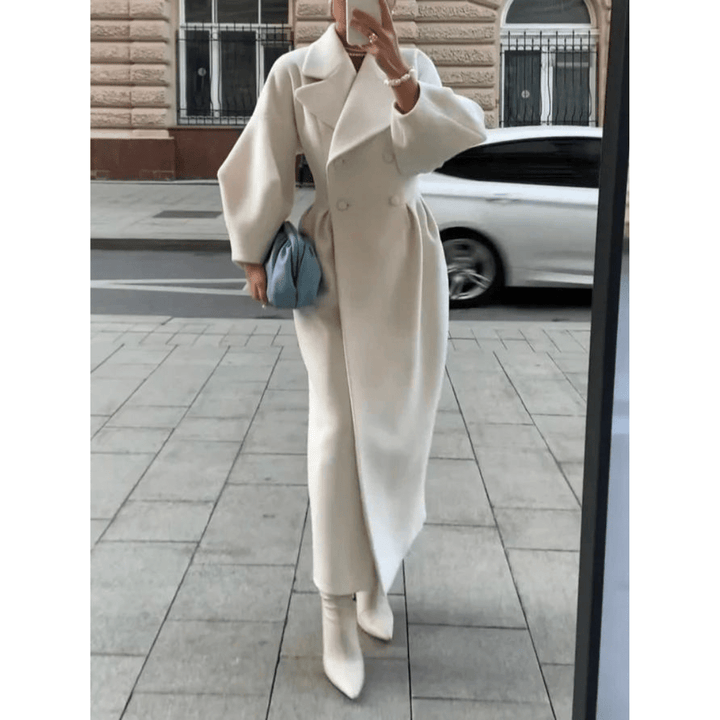 Gabardina Larga De Doble Botonadura Para Mujer | Invierno