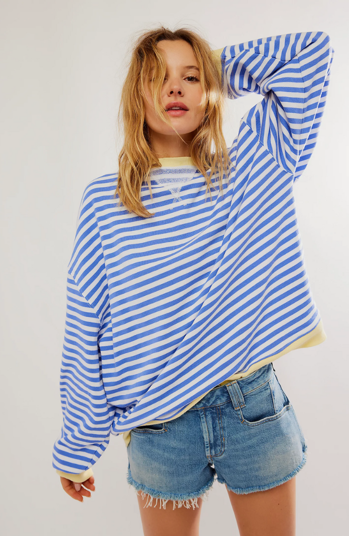 Sudadera De Rayas Para Mujer | Sobredimensionado