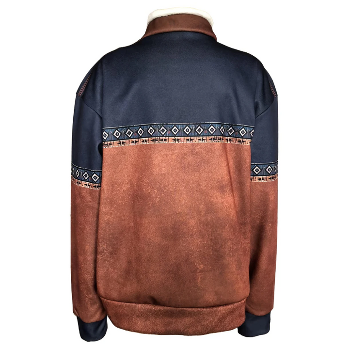 Jersey Estampado Con Bolsillo Canguro Para Hombre | Cálido