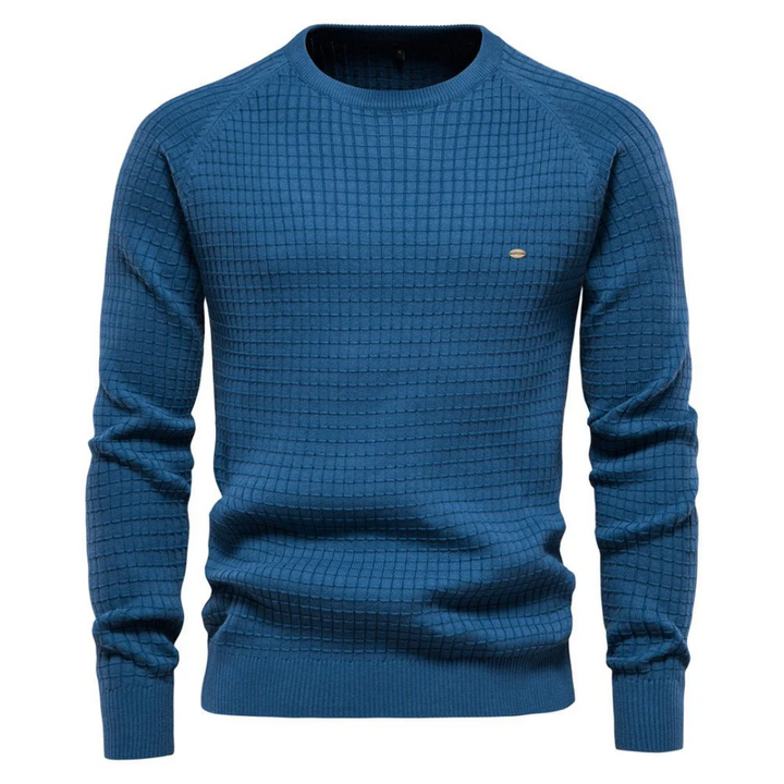 Jersey De Punto De Manga Larga Para Hombre | Cuello Redondo