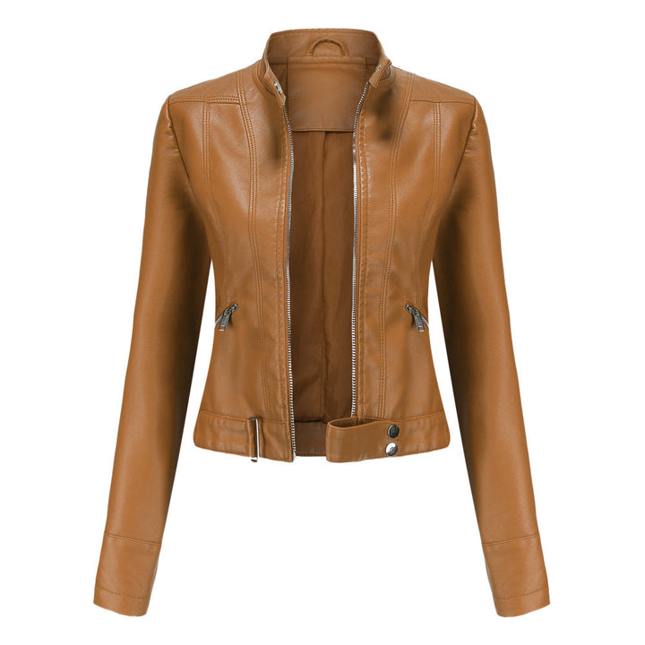 Chaqueta Corta Con Cremallera Para Mujer | Mangas Largas