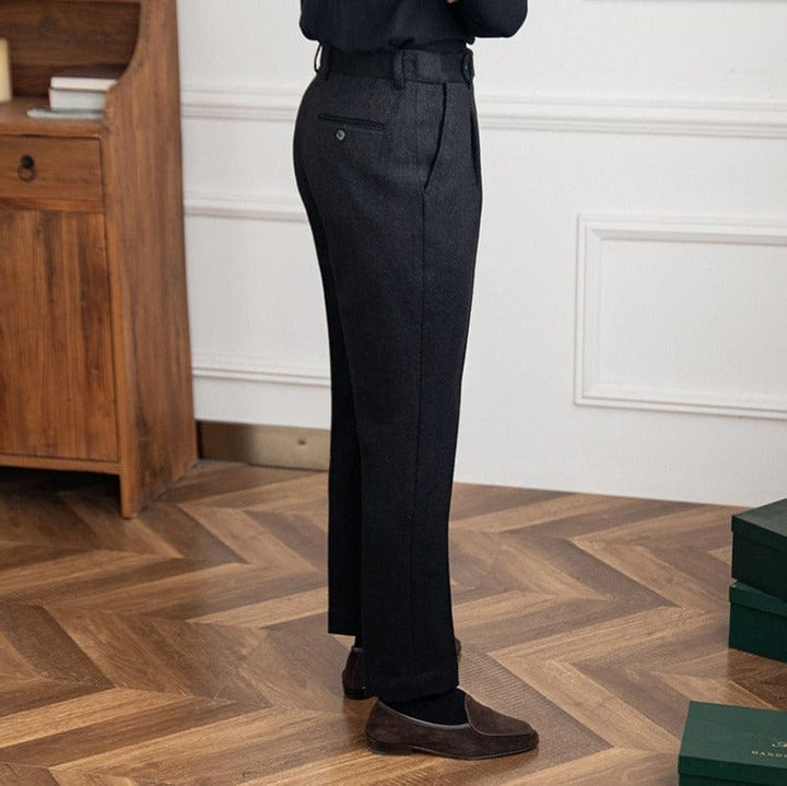 Hombre Corte Ajustado Pantalones Formales | Clásico