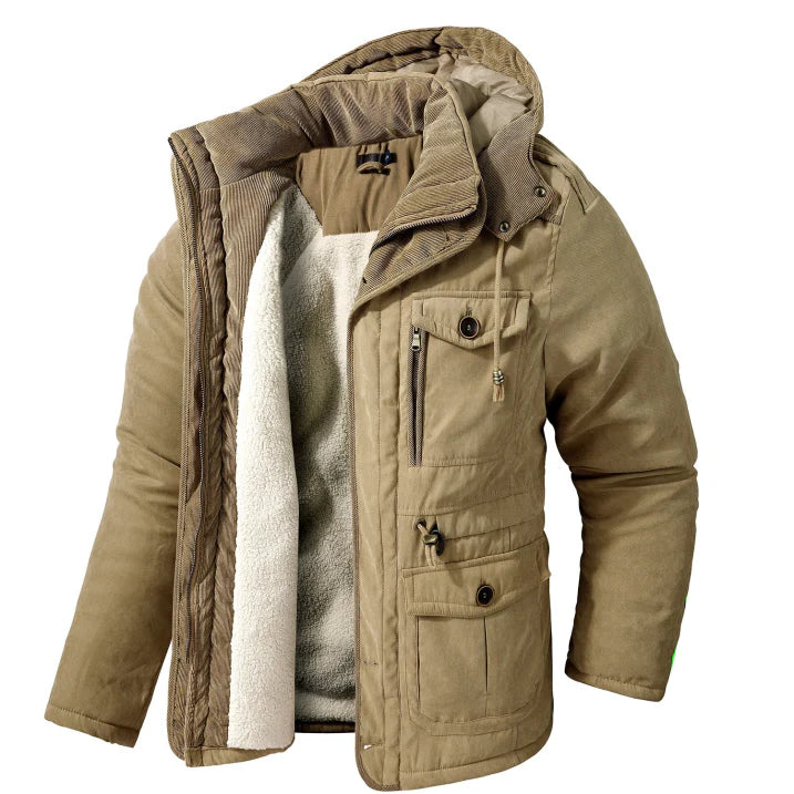 Chaqueta Gruesa Y Cálida De Invierno Con Cremallera Para Hombre | Clásica