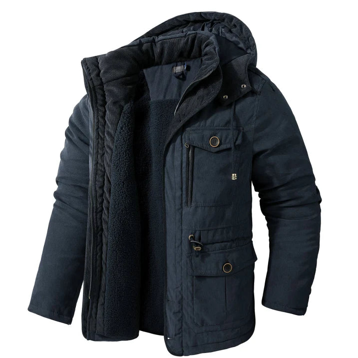 Chaqueta Gruesa Y Cálida De Invierno Con Cremallera Para Hombre | Clásica