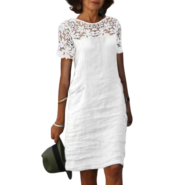 Mujeres Mangas Cortas Elegante Vestido | Mini