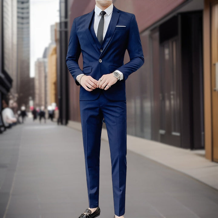 Traje Para Invitado De Boda Clásico De Tres Piezas Para Hombre | Gemelos