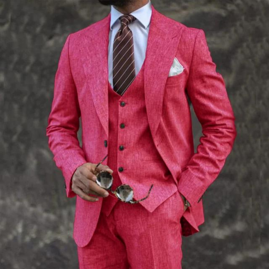 Traje Para Invitado De Boda Moderno De Tres Piezas Para Hombre | Hecho A Medida