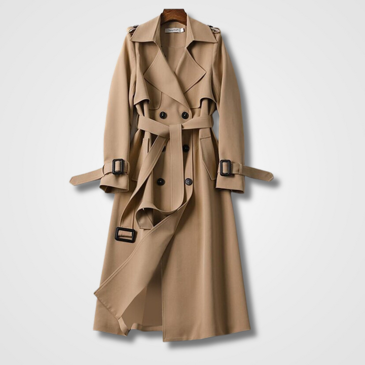 Abrigo Largo Tipo Trench Para Mujer | Doble Botonadura