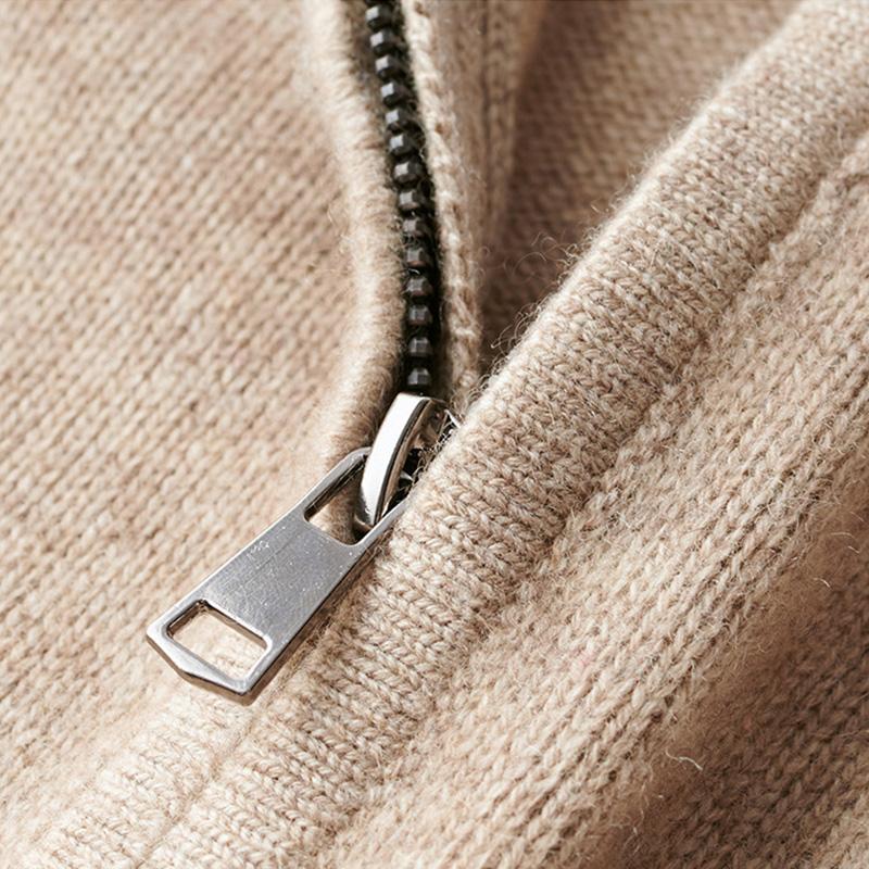 Jersey De Punto Cálido Con Media Cremallera Para Hombre | Mangas Largas