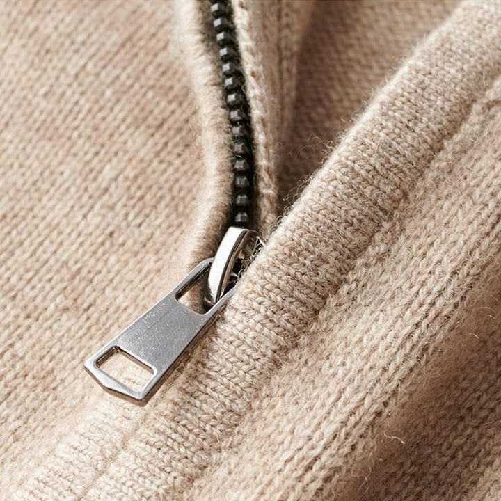 Jersey De Punto Cálido Con Media Cremallera Para Hombre | Mangas Largas