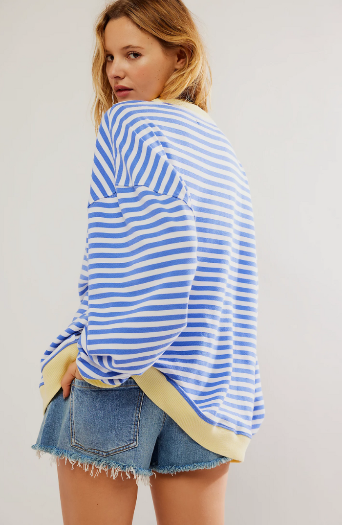 Sudadera De Rayas Para Mujer | Sobredimensionado