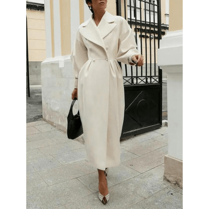 Gabardina Larga De Doble Botonadura Para Mujer | Invierno