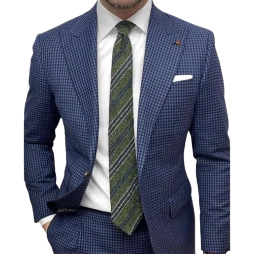 Invitado De Boda Blazer De Rayas Azules Para Hombre | Clásico