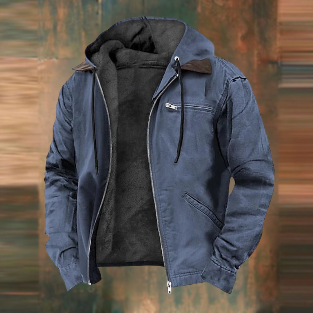 Chaqueta Con Capucha Y Cremallera Para Hombre | Abrigada