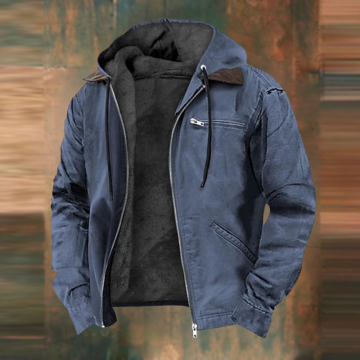 Chaqueta Con Capucha Y Cremallera Para Hombre | Abrigada
