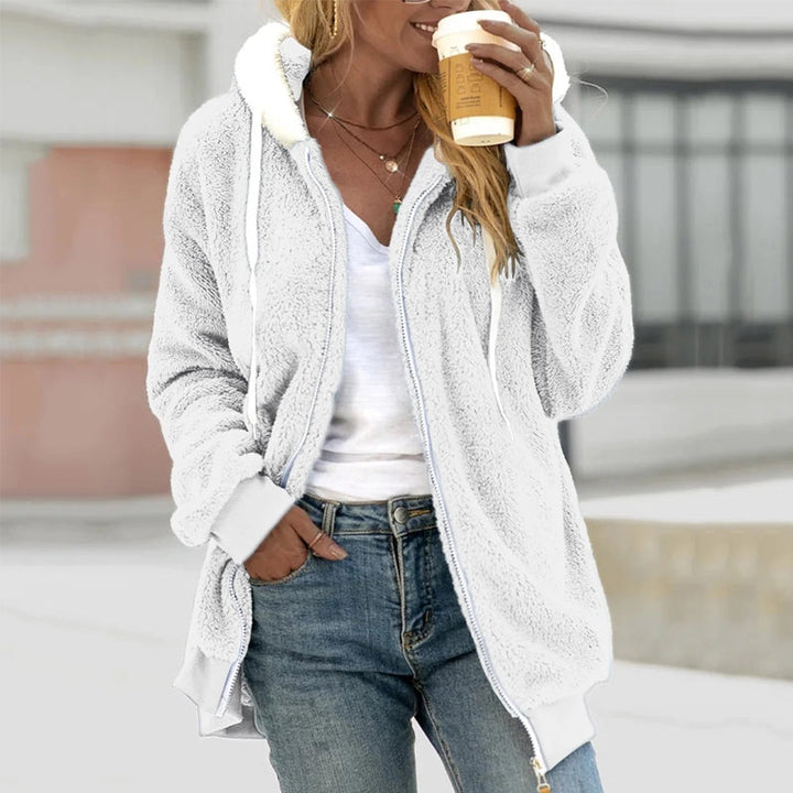 Chaqueta De Invierno Con Cremallera Para Mujer | Con Capucha