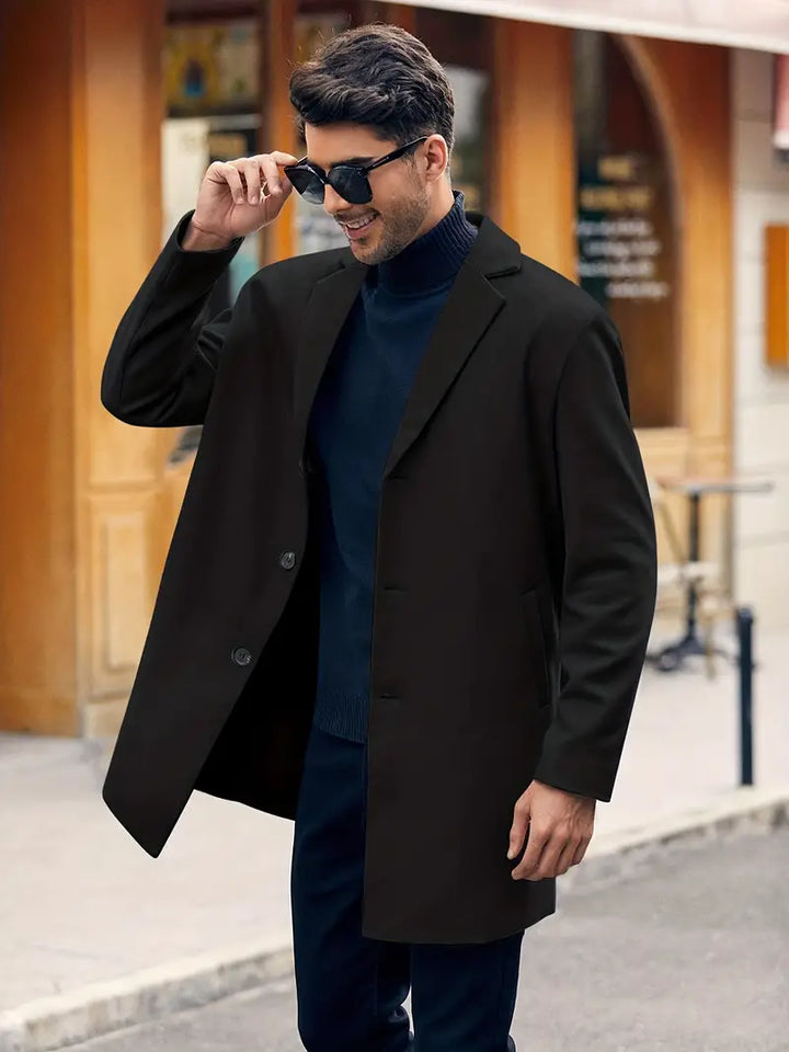 Abrigo Clásico De Botones Para Hombre | Botones