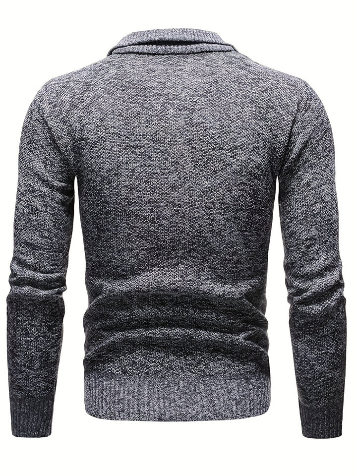 Jersey De Cuello Alto Para Hombre Con Cremallera De Un Cuarto | De Punto