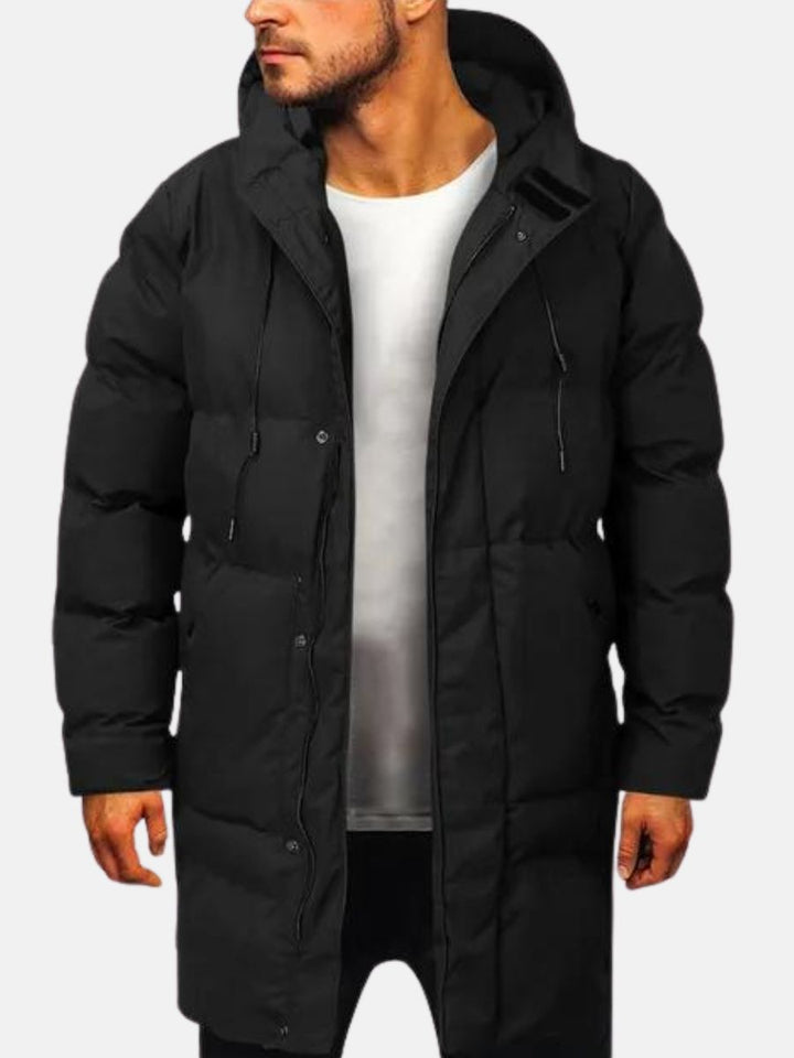 Chaqueta Larga Con Capucha Para Hombre | Cálido