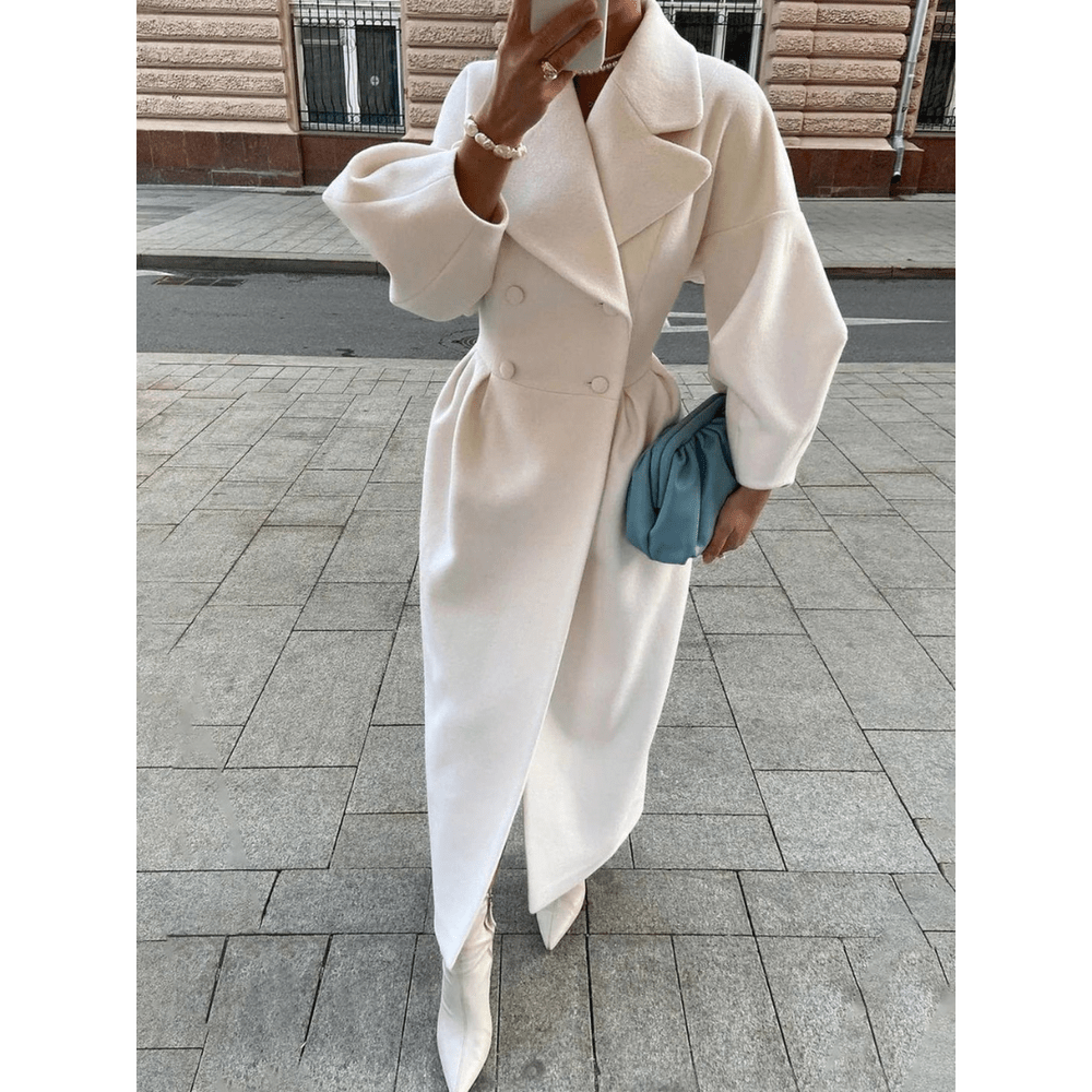 Gabardina Larga De Doble Botonadura Para Mujer | Invierno