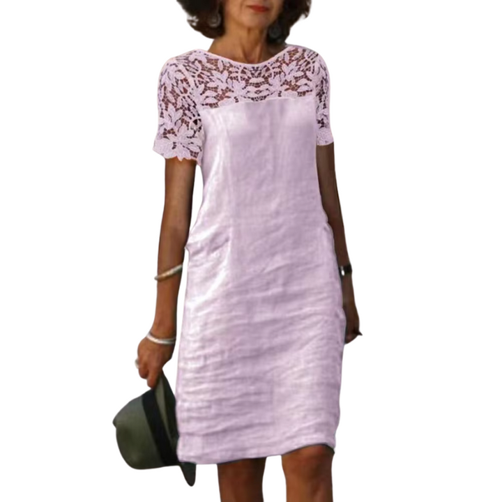 Mujeres Mangas Cortas Elegante Vestido | Mini