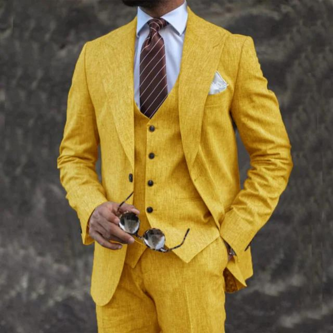 Traje Para Invitado De Boda Moderno De Tres Piezas Para Hombre | Hecho A Medida