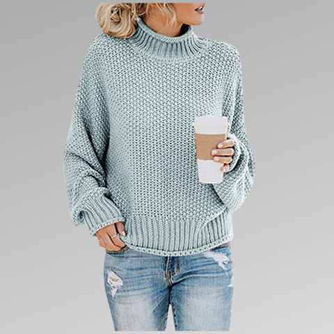 Jersey De Manga Larga De Punto Para Mujer | Cálido