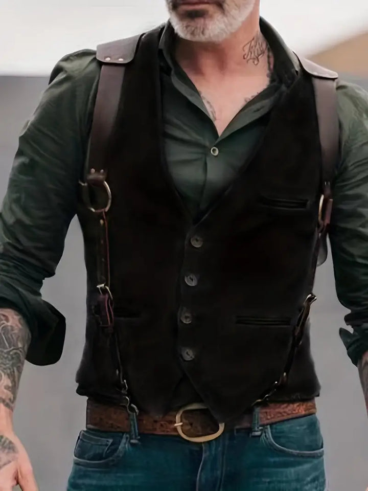 Hombres Vintage Chaleco Sin Mangas | Elegante