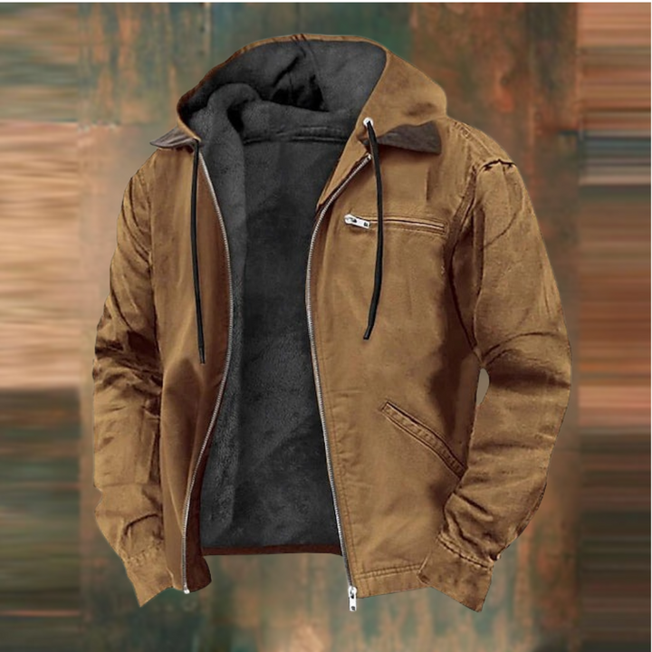 Chaqueta Con Capucha Y Cremallera Para Hombre | Abrigada