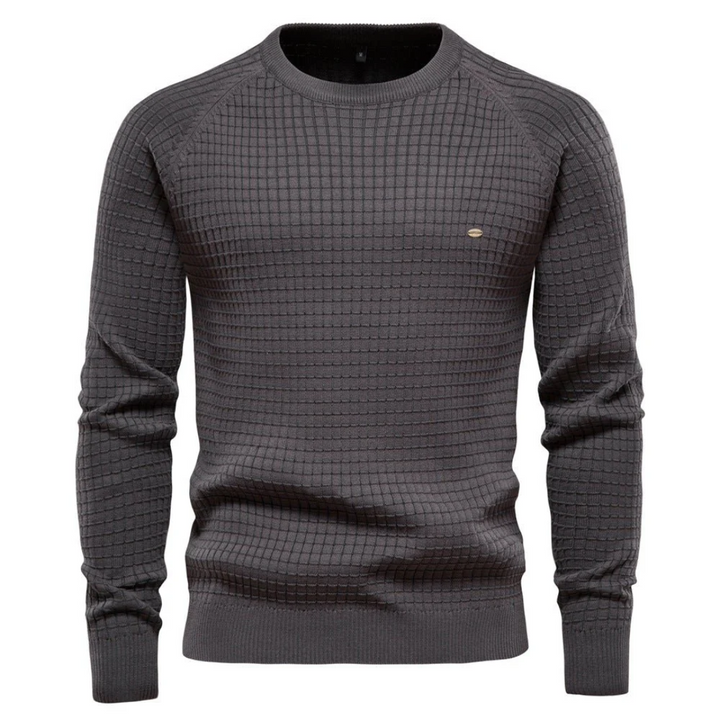 Jersey De Punto De Manga Larga Para Hombre | Cuello Redondo
