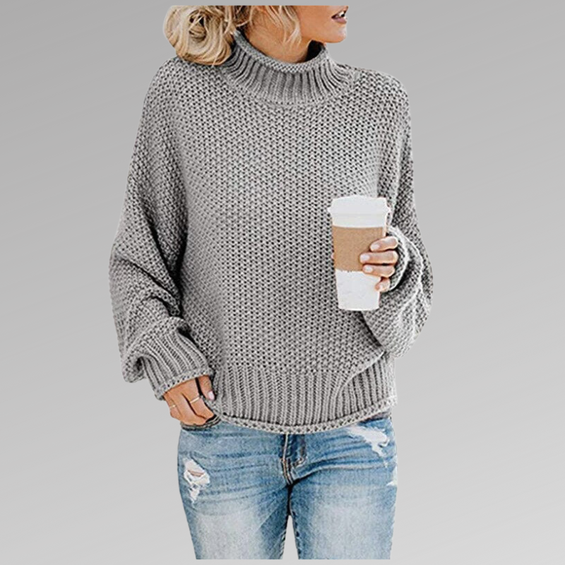 Jersey De Manga Larga De Punto Para Mujer | Cálido